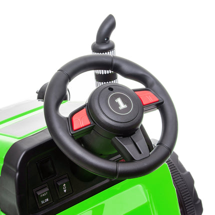 BH19- Toy Tractor with Trailer,3-Gear-Shift Ground Loader Ride On with LED Lights - Likeshoppe 
