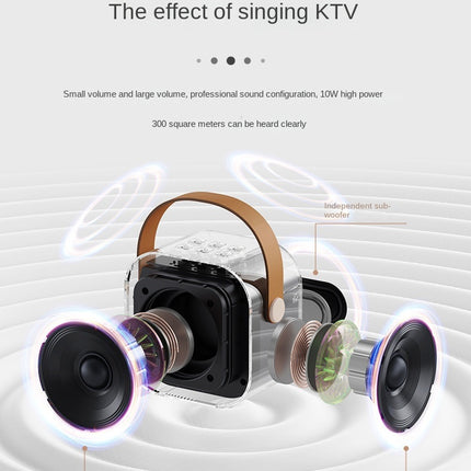 CC4- Karaoke Machine for Kids Adults,Mini Portable Blue-Tooth Karaoke Speaker with 2 Wireless Microphones and Dynamic Lights,Birthday Gift,Home KTV,Outdoor,Travel - Likeshoppe 