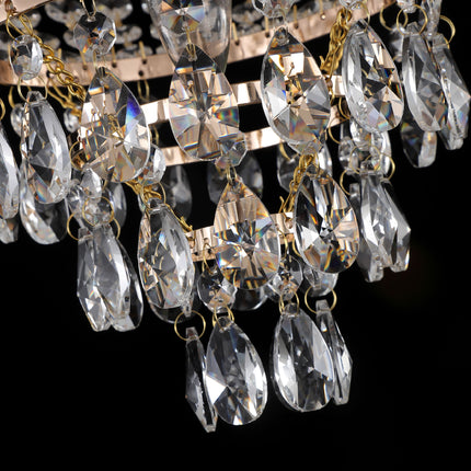 BX3- Gold Crystal Chandeliers,Large Contemporary Luxury Ceiling Lighting for Living Room Dining Room Bedroom Hallway - Likeshoppe 