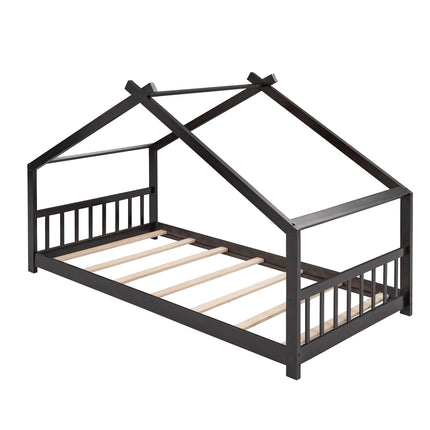 AS10- Twin Size House Bed Wood Bed - Likeshoppe 