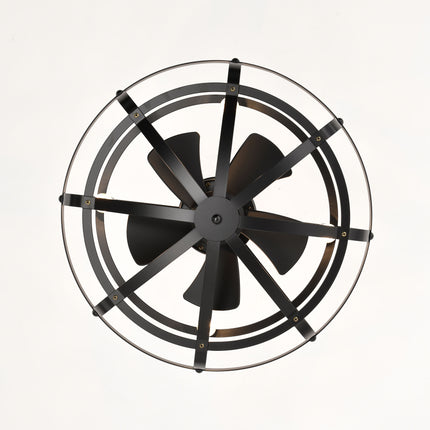 BU17- Hot Sell Industrial Ceiling Fan Light Kit for Living Room Bedroom Kitchen and Bladeless Caged Ceiling Fan with Lights - Likeshoppe 