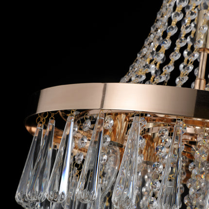 BX2- Gold Crystal Chandeliers,Large Contemporary Luxury Ceiling Lighting for Living Room Dining Room Bedroom Hallway - Likeshoppe 