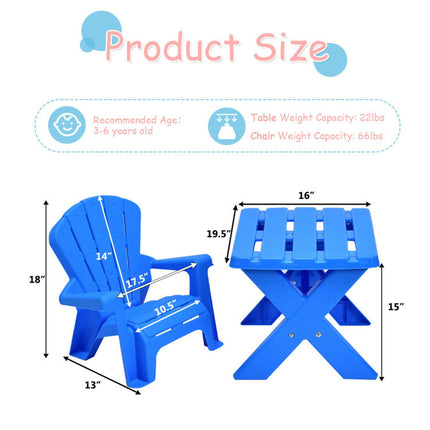 BM5- 3-Piece Plastic Children's Play Table Chair Set - Likeshoppe 