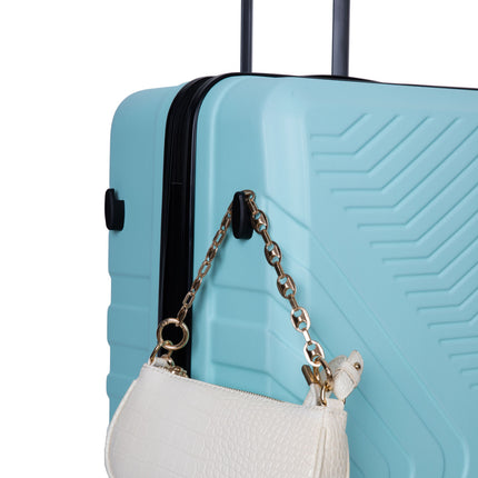 CA1- 3 Piece Luggage Sets ABS Lightweight Suitcase with Two Hooks;  Spinner Wheels;  TSA Lock;  (20/24/28)