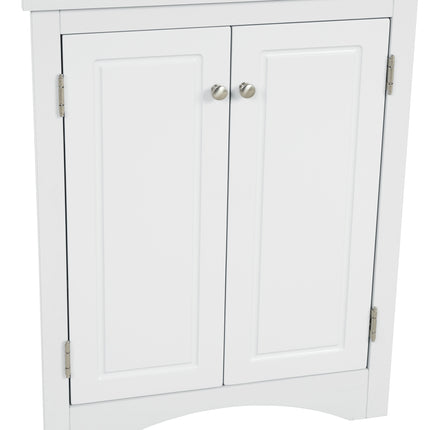 AM4- Triangle Bathroom Storage Cabinet with Adjustable Shelves;  Freestanding Floor Cabinet for Home Kitchen