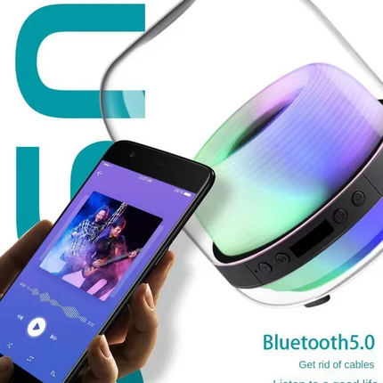CC3- Bluetooth Speaker, Small Mini Wireless Portable Speakers with Colorful Light, HiFi Sound, Long Playtime,Gift for Women Girls Kids Daughter Sister - Likeshoppe 