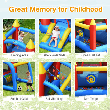 BC6-Inflatable Soccer Goal Ball Pit Bounce House Without Blower - Likeshoppe 
