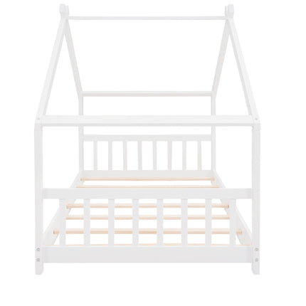 AS10- Twin Size House Bed Wood Bed - Likeshoppe 