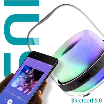 CC1- Colorful Bluetooth Speaker Desk Lamp, Full Screen Wireless Functionality, Home Subwoofer, Dimmable Bedside Lighting Accessory - Likeshoppe 