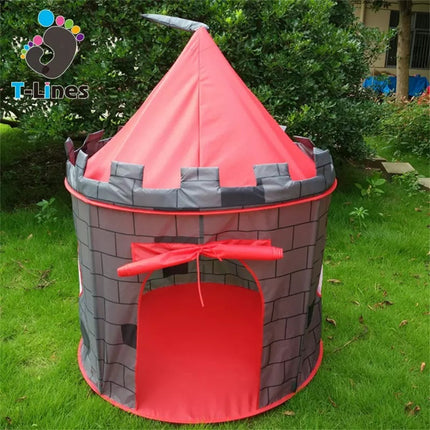BE9- Outdoor Indoor Big Tent Playhouse Castle Pop Up Tent Foldable Children Teepee.Portable Kids Pop Up Knight Castle Children's Play Tent For Indoor And Outdoor Use and Best Gift For Boys and Girls. - Likeshoppe 