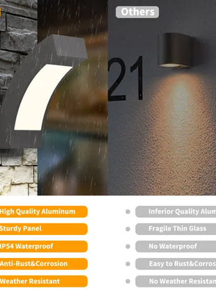 Likeshoppe Modern LED Outdoor Wall Sconce – Waterproof Aluminum Patio & Porch Light for Exterior Lighting