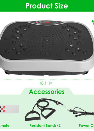 Whole Body Vibration Exercise Machine with Resistance Bands – Home Fitness Platform