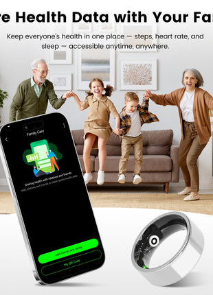 Smart Ring Health Tracker – Sleep, HRV, Stress & Fitness Tracking Ring for iOS & Android