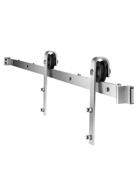 6 FT Sliding Barn Door Hardware Kit – Brushed Nickel Track System for Single Sliding Door
