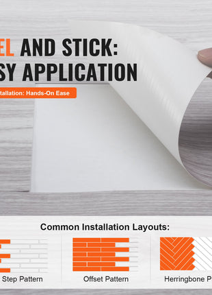 Peel and Stick Wood Grain Floor Tiles – Waterproof Self Adhesive Vinyl Flooring for DIY Home Renovation