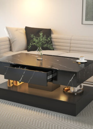 Likeshoppe 16.93IN High LED Coffee Table,Modern Coffee Table For Living Room