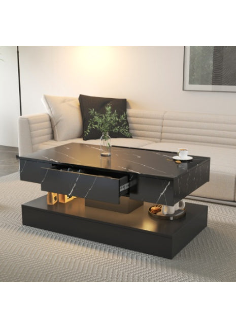 Likeshoppe 16.93IN High LED Coffee Table,Modern Coffee Table For Living Room