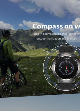 GPS Smart Watch for Men – 1.45" HD Screen with Altimeter Barometer Compass