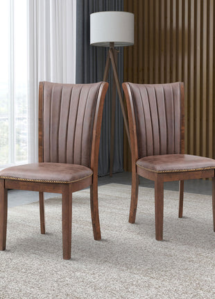 Likeshoppe Wooden Dining Chairs Set Of 2, Modern Fabric Upholstered Kitchen Side Chairs,Mid Century Modern Kitchen Chairs With Open Back Farmhouse Wooden Side Chairs For Dining Room,Living Room,Restaurant