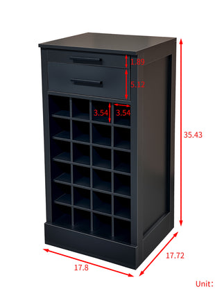 Likeshoppe Black Wine Bar Likeshoppe Cabinet with 28 Bottle Storage – Modern Buffet Cabinet for Dining Room, Kitchen & Home Bar