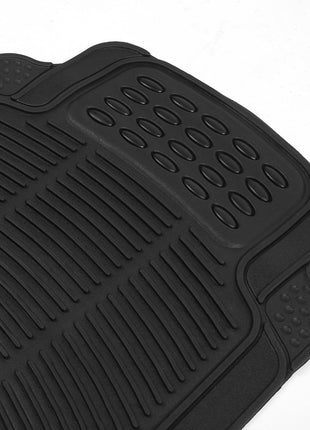 Universal Anti-Slip PVC Car Floor Mats Set (4-Piece Trim-to-Fit Protection)
