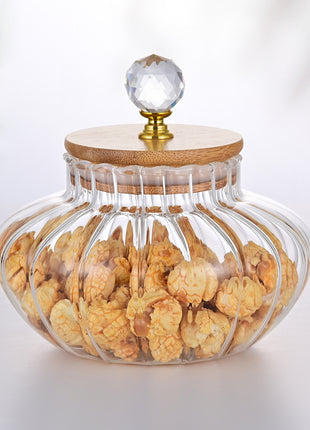 High Borosilicate Glass Airtight Storage Jar – Heat Resistant Coffee Bean & Kitchen Pantry Container