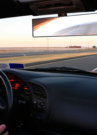11.4” Panoramic Rearview Mirror Clip-On – Convex Anti-Glare Wide View Mirror for Cars SUVs Trucks