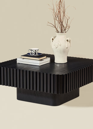 Likeshoppe 31.5 Inch Modern Handcraft Drum Coffee Table Square Coffee Table For Living Room