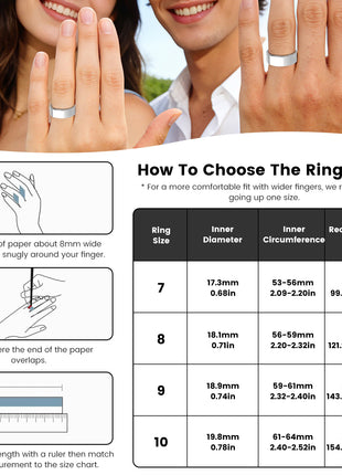 Smart Ring Health Tracker – Sleep, HRV, Stress & Fitness Tracking Ring for iOS & Android