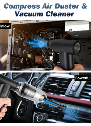 Electric Compressed Air Duster 250,000RPM – Cordless Air Blower Vacuum Cleaner with 18 Accessories