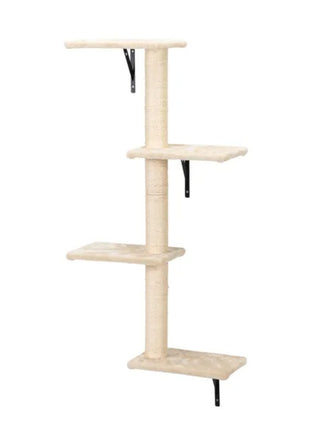 5PCS Wall Mounted Cat Climber Set – Floating Cat Shelves Bridge Scratching Activity Tree