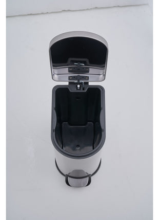 10L Stainless Steel Kitchen Trash Can – Compact Steel Garbage Bin for Kitchen, Bathroom & Office