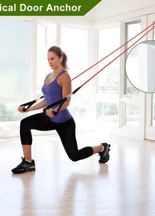 11PCS Resistance Bands Set – Adjustable Workout Tube Bands with Handles & Door Anchor