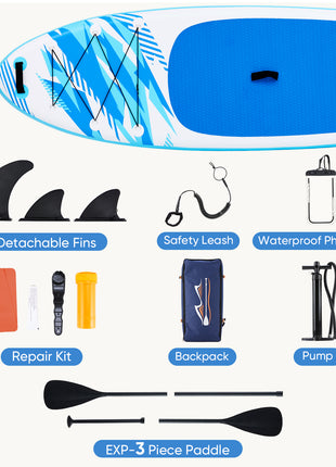 10.5FT Inflatable Stand-Up Kayak with Accessories – Durable SUP with Anti-Slip Deck & 400LB Capacity