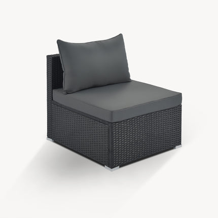 PX7- 8-Pieces Outdoor Patio Furniture Sets;  Garden Conversation Wicker Sofa Set;  Single Sofa Combinable - Likeshoppe 