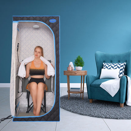 AK6- Portable Full Size  Infrared Sauna tent–Personal Home Spa;  with Infrared Panels;  Heating Foot Pad; Controller;  Foldable Chair ; Reading light.Easy to Install.Fast heating - Likeshoppe 