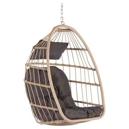 PY1- Outdoor Garden Rattan Egg Swing Chair Hanging Chair - Likeshoppe 