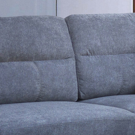 S2- Diego Gray Fabric Sectional Sofa with Right Facing Chaise, Storage Ottoman, and 2 Accent Pillows - Likeshoppe 