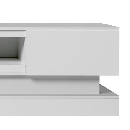 TV18-51.18inch WHITE morden TV Stand with LED Lights,high glossy front TV Cabinet,can be assembled in Lounge Room, Living Room or Bedroom,color:WHITE - Likeshoppe 