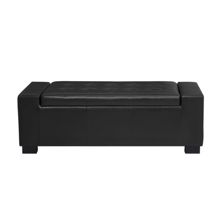PK1- Faux Leather Upholstery Storage Ottoman Bench - Likeshoppe 