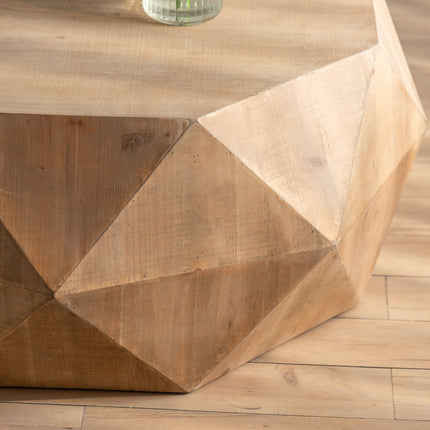 C1- 38"Three-dimensional Embossed Pattern Design American Retro Style Coffee Table - Likeshoppe 