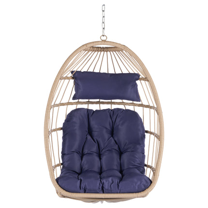 PY1- Outdoor Garden Rattan Egg Swing Chair Hanging Chair - Likeshoppe 