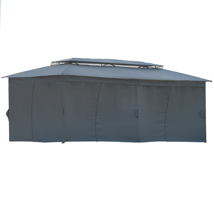AG17-  110x220" Gazebo with Oxford Cloth & Mosquito Nets for Outdoor, Patio, Yard, Deck, Garden, Double Top Design Zipper Design Ultraviolet-proof Waterproof Fireproof Withstand Strong Winds - Likeshoppe 