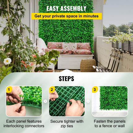 AH3- Artificial Boxwood Panel UV 4pcs Boxwood Hedge Wall Panels Artificial Grass Backdrop Wall 24X16" 4 cm Green Grass Wall Fake Hedge for Decor Privacy Fence Indoor Outdoor Garden Backyard - Likeshoppe 