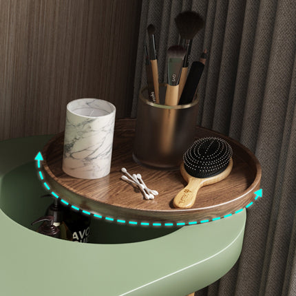 PH1- Modern Makeup Vanity Table With LED Lighted Mirror;  Dressing Table with Movable Tray Top;  4 Solid Wood Drawer;  Without Stool;  43\" - Likeshoppe 