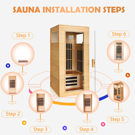 AK2- Single Graphene Far Infrared Sauna Room Dual Audio Bluetooth - Likeshoppe 