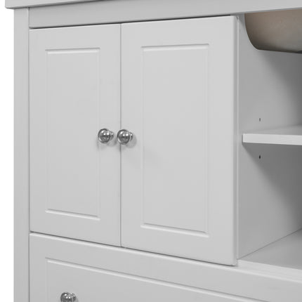 PT9- 30\\" Bathroom Vanity Base Only;  Solid Wood Frame;  Bathroom Storage Cabinet with Doors and Drawers - Likeshoppe 