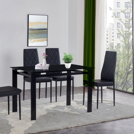 DS6- 5-piece dining table set;  dining table and chair for 4 - Likeshoppe 