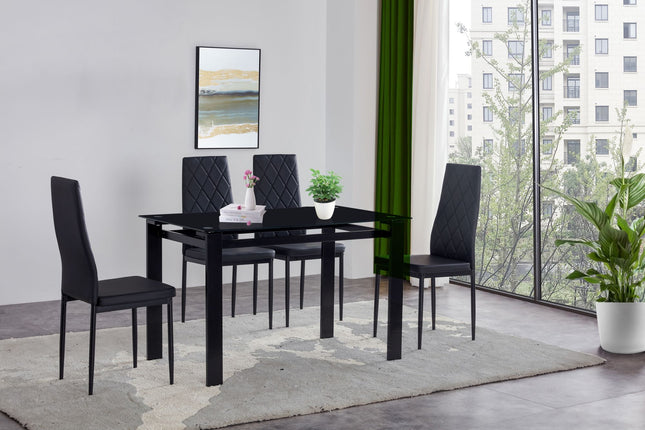 DS6- 5-piece dining table set;  dining table and chair for 4 - Likeshoppe 