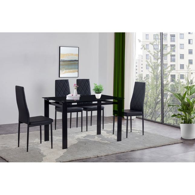 DS6- 5-piece dining table set;  dining table and chair for 4 - Likeshoppe 
